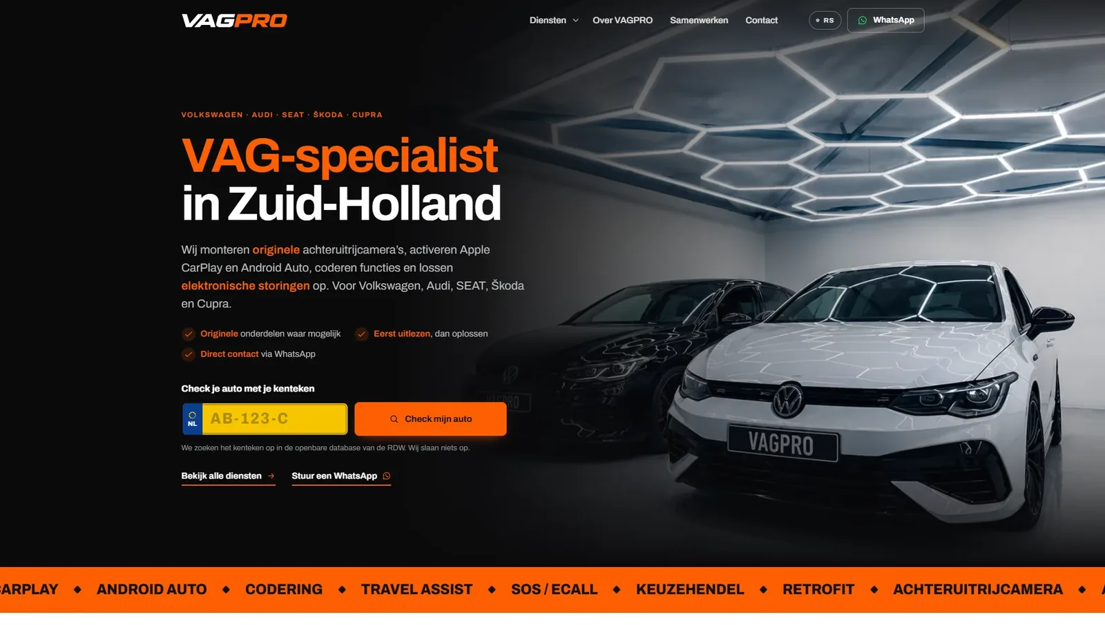 Een strakke, nieuwe homepage